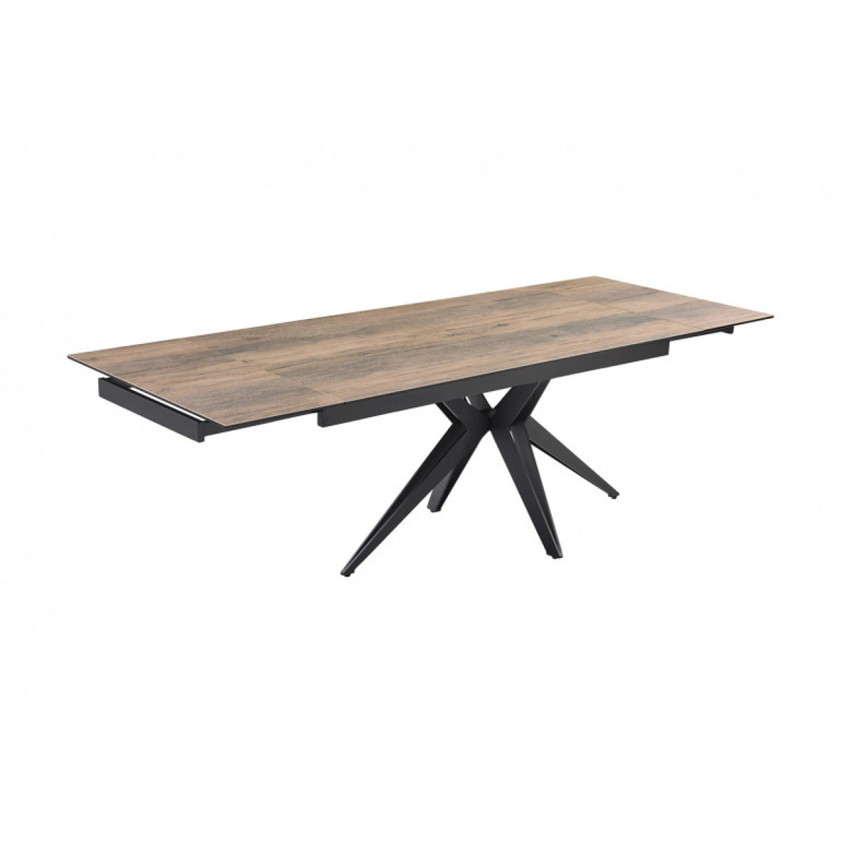 Table extensible en céramique finition bois L160/240cm - 9 piètements - UNIK