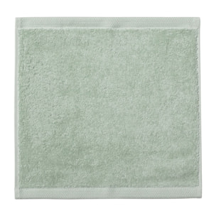 Carré visage uni en coton biologique, ESSENTIEL, Vert Eucalyptus