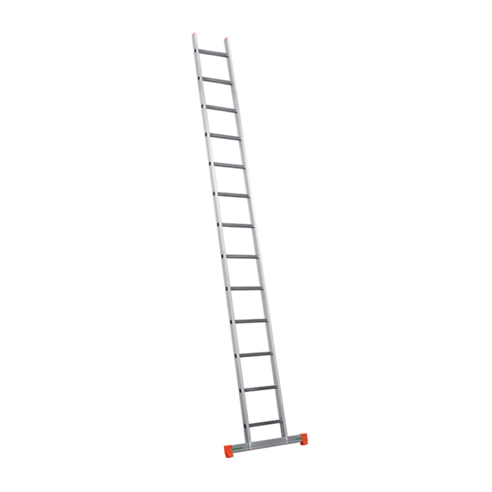 Echelle simple alu FACAL 13 échelons Haut. travail 5.0 m Genia Barre stab. - GS400/B