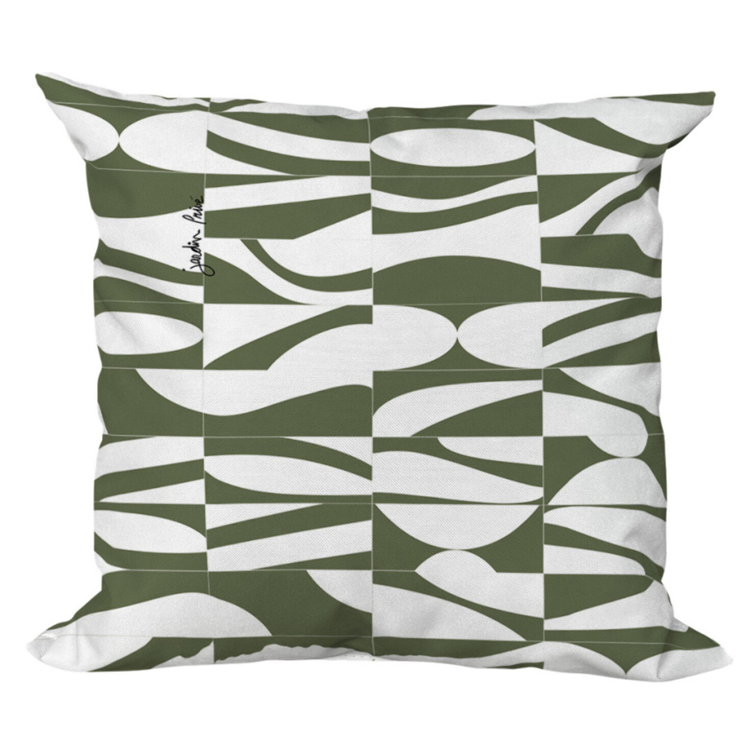 Lot de 2 coussins extérieur - 40x40x15 - CONVEXE ALGUE