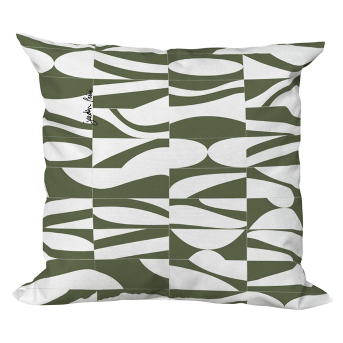 Lot de 2 coussins extérieur - 40x40x15 - CONVEXE ALGUE