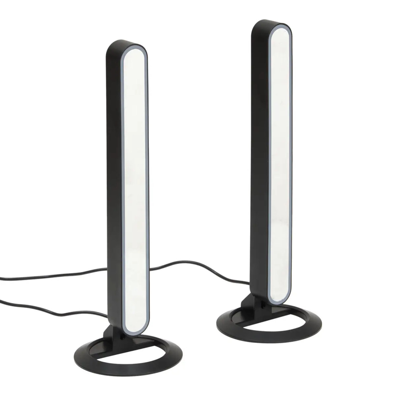 Lot de 2 barres lumineuses Maera H.30cm noir