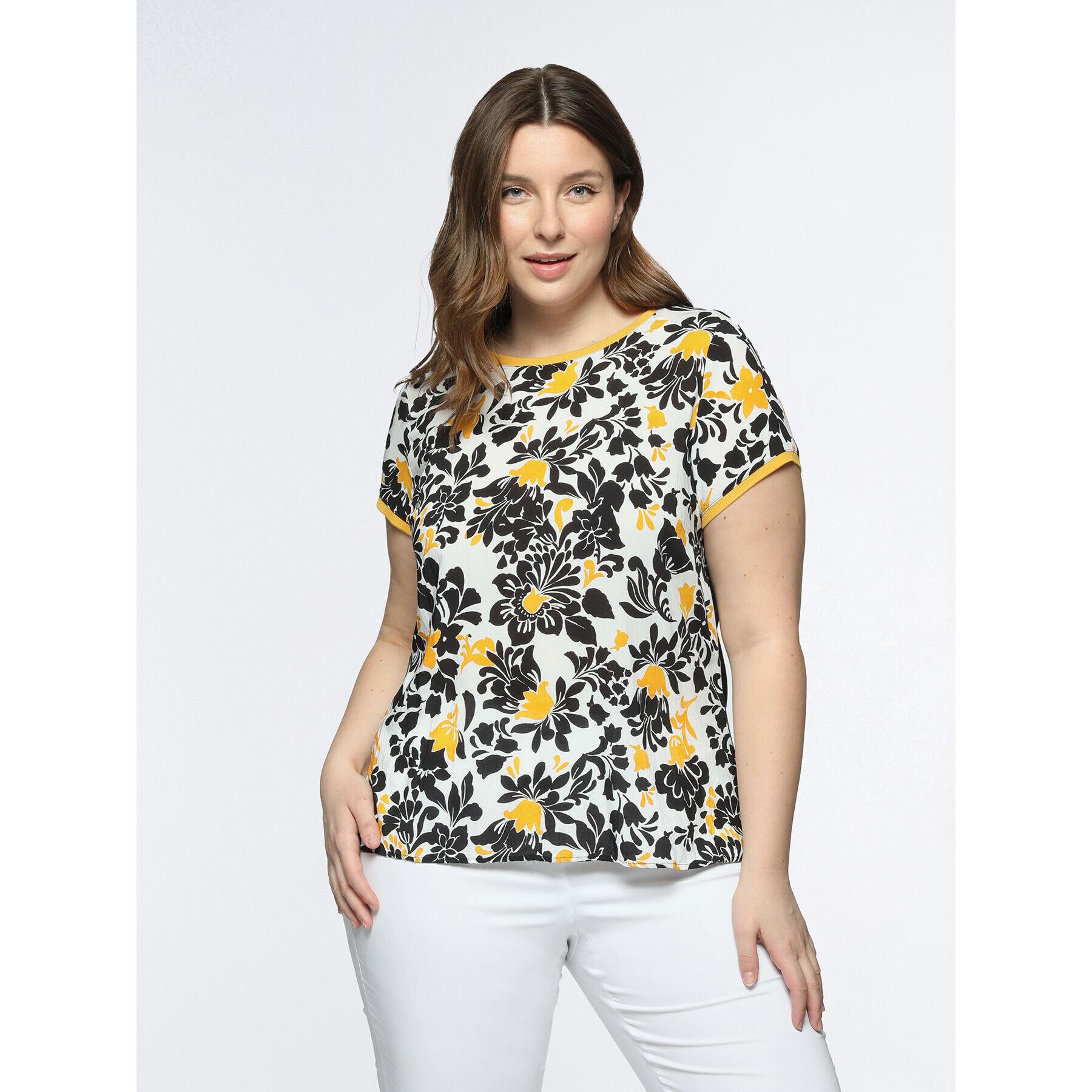 Fiorella Rubino - Blusa con estampado de flores - Negro