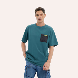 Camiseta MUNICH oversize streetwear de algodón orgánico petroleo