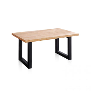 Mesa de comedor Loft 160 Roble salvaje - Negro
