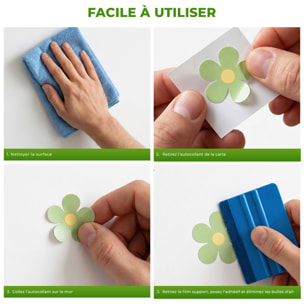 Stickers Muraux décoration adhésifs Mosaïque design multi couleurs