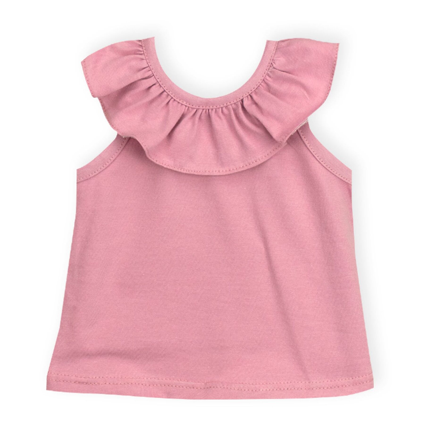 Camiseta C/Volante Lisa Maquillaje Talla 6 Meses