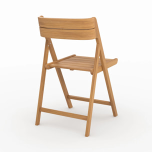 Lot de 2 chaises pliantes en bois d'acacia - Siquijor