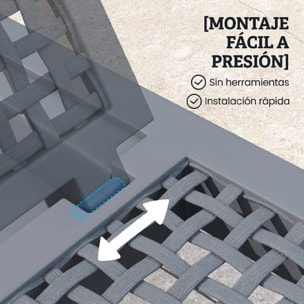 Tumbona Reclinable, Tumbona Jardín Exterior de PP con Respaldo Ajustable en 4 Niveles, Carga 120 kg, para Patio, Terraza, Balcón, Montaje Fácil, 191x55x35,5 cm, Gris Oscuro