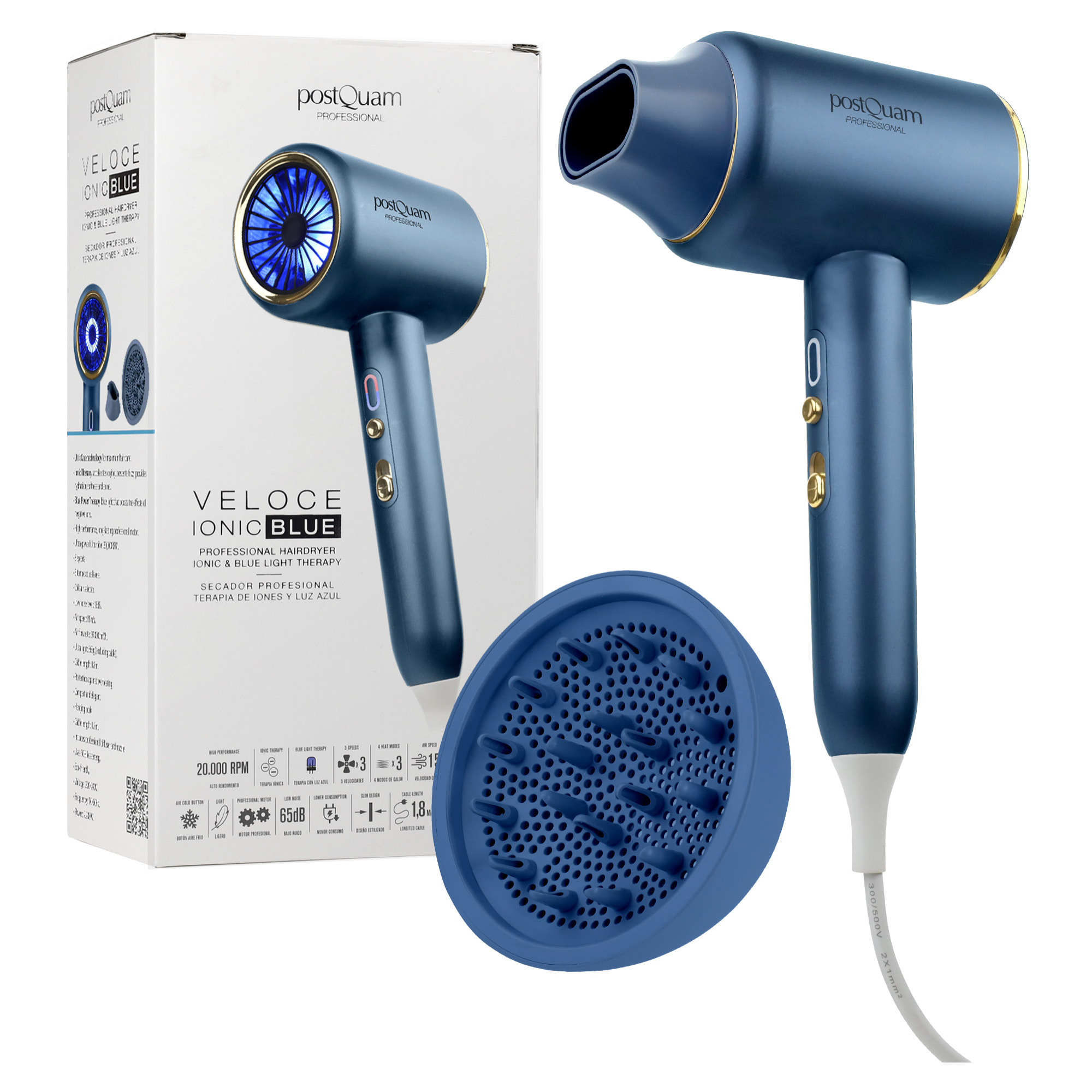 Sèche-Cheveux Veloce Ionic Blue B