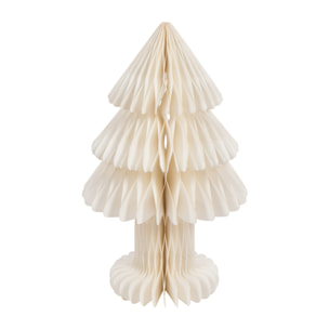 J-Line décoration Sapin De Noël Pliable - papier - blanc - medium