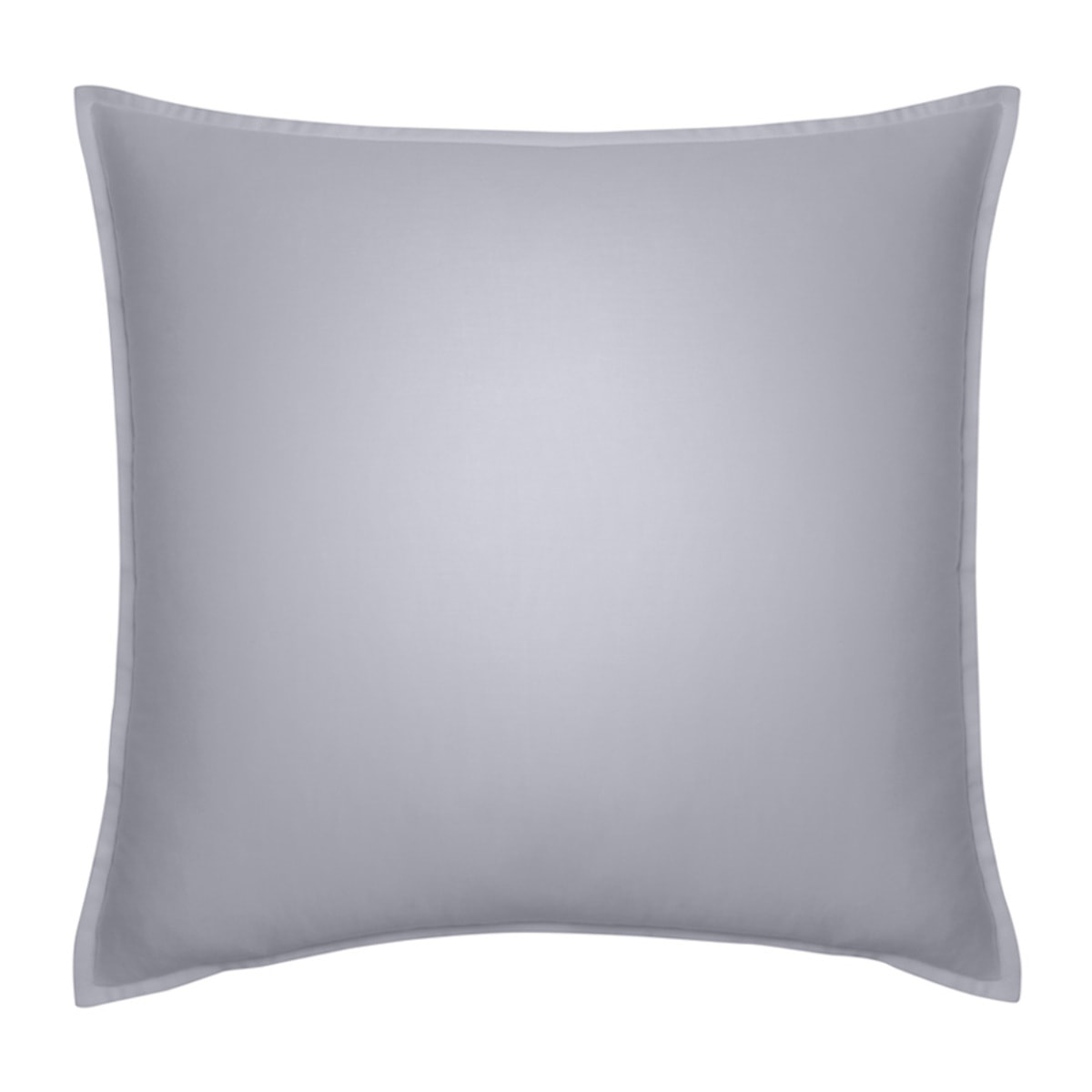 Taie d'oreiller unie en satin de coton, PALAZZO, Gris Argent