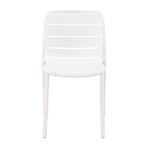 Set Da 4, Sedia Itaca In Polipropilene Bianca