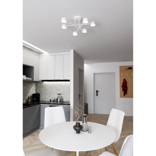 Lampada a sospensione HALO in acciaio verniciato bianco