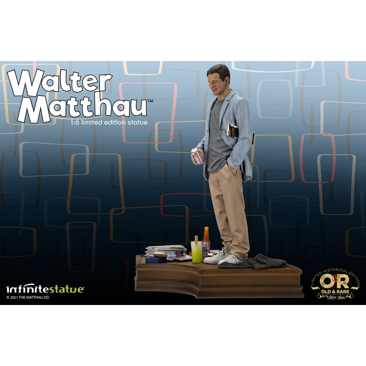 Walter Matthau Old&rare 1/6 Resin Statua Statua Infinite Statua