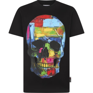 PHILIPP PLEIN Round Neck T-Shirt Painted Skull