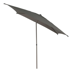 Parasol droit carré inclinable Soya 2,5x2,5m café