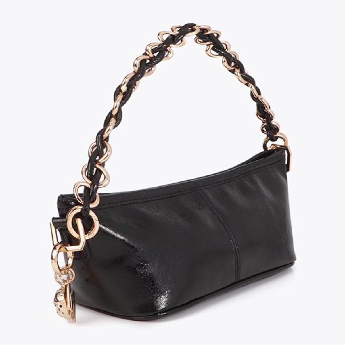 Borsa a catena effetto glitter