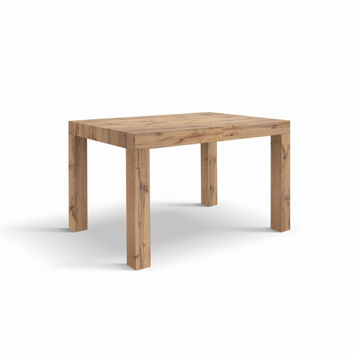 Tavolo BAROLO in legno, finitura rovere rustico, allungabile 120x80 cm - 200x80 cm