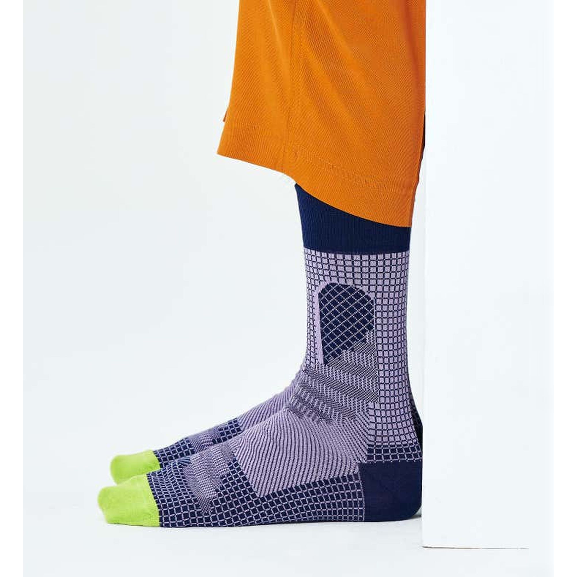 Calcetines dressed upstairs crew morada y azul