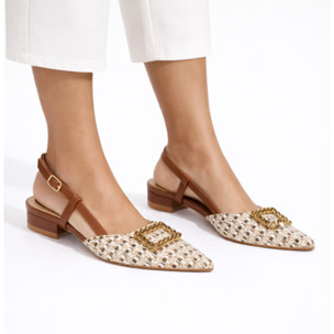 Sandali bassi - applicazione accessorio - tacco 2,5 cm