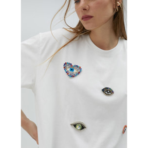 Maglietta dettaglio strass