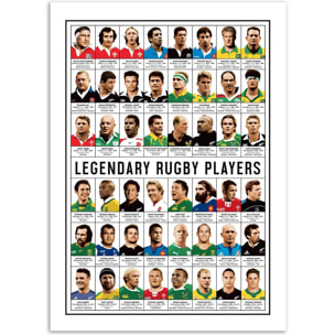 Affiche - Legendary Rugby Players - Olivier Bourdereau