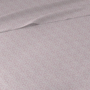 Juego de sábanas algodón Maddy malva rosa (144 hilos)
