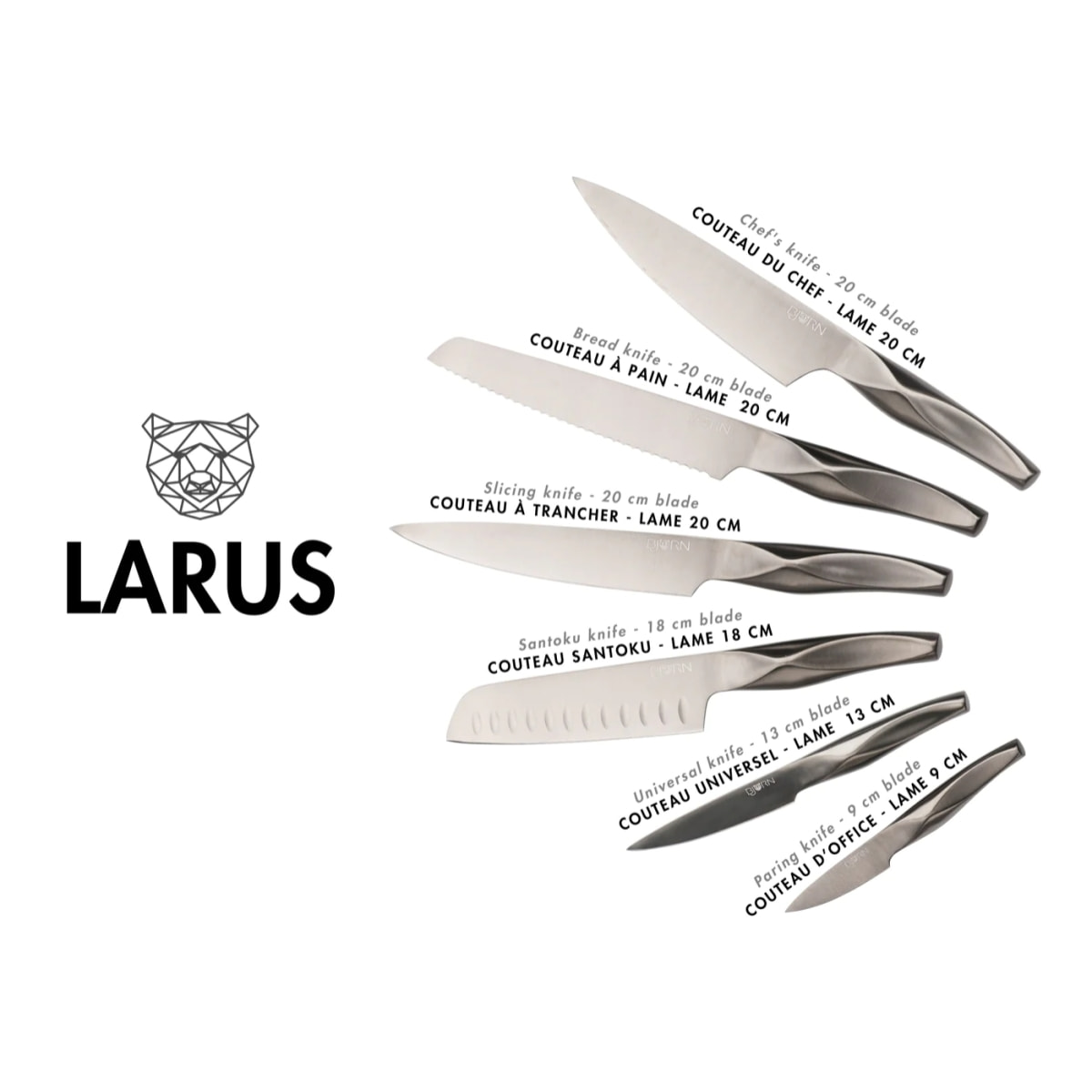 Couteaux de cuisine LARUS - 6 pièces