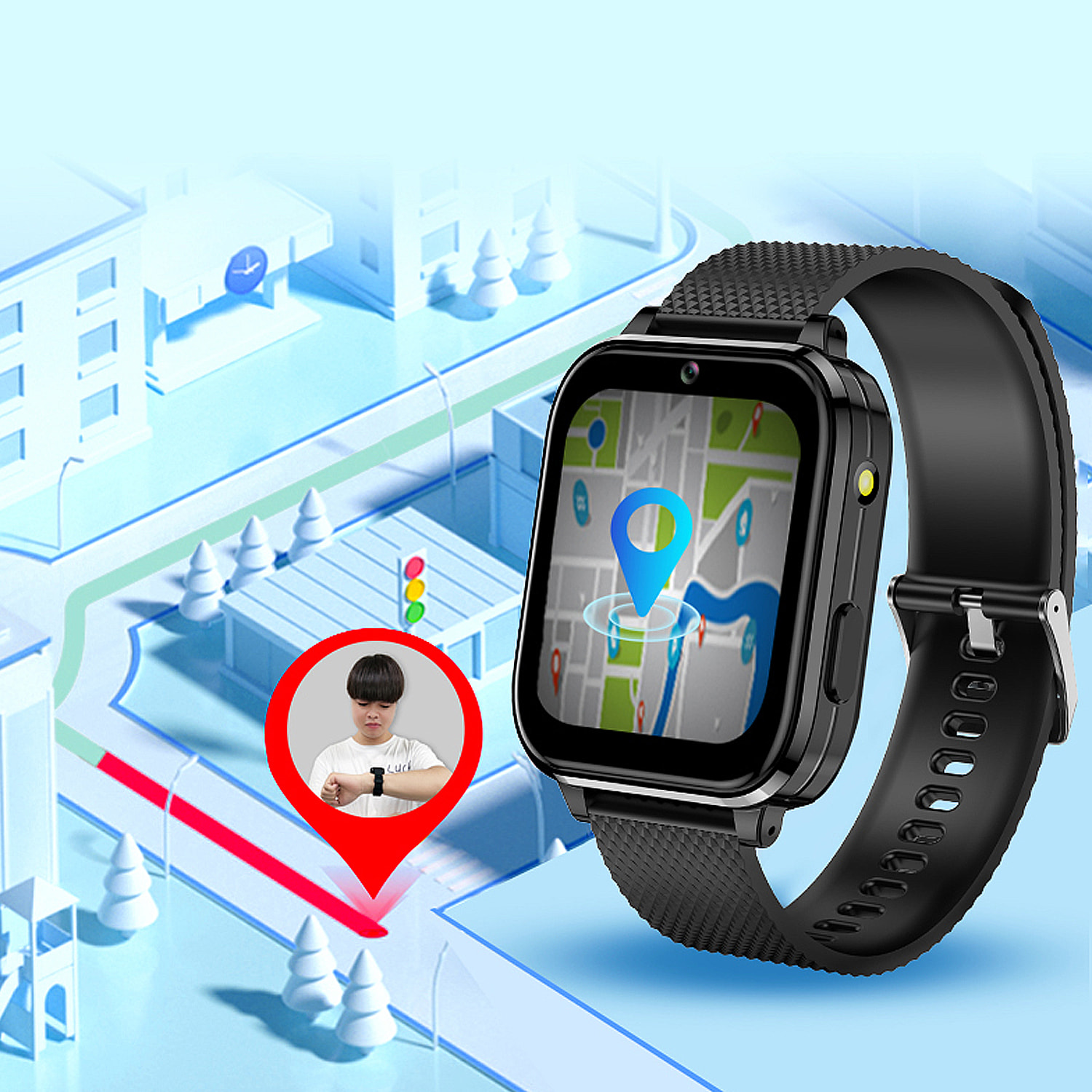 Smartwatch Phone T36 4G con sistema operativo Android integrato. Funzioni avanzate e localizzatore GPS, Wifi e LBS.