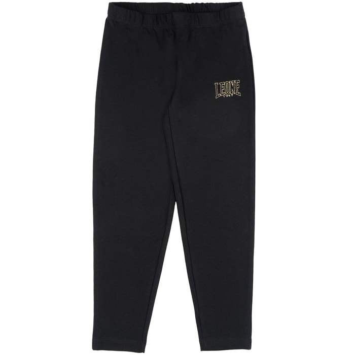 Leggings da bambina in cotone elasticizzato Leone 1947 Gold