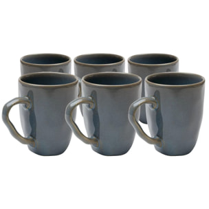 Mugs Organic bleus set de 6 Kare Design