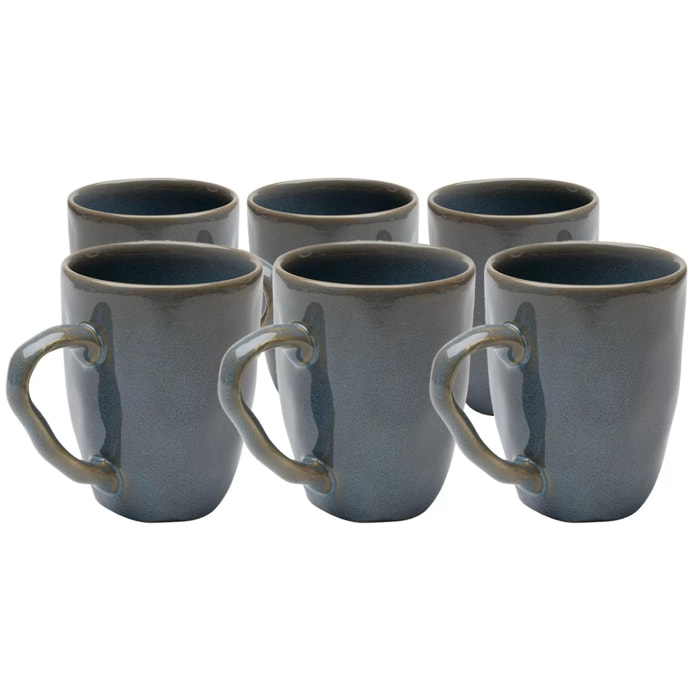 Mugs Organic bleus set de 6 Kare Design