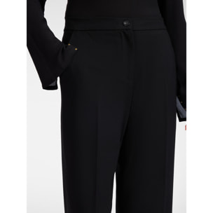 Elena Mirò - Pantaloni chinos in punto milano misto viscosa - Nero