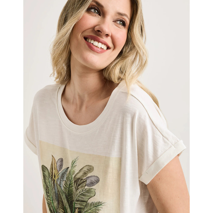 Camiseta Manga Corta Off White - Nolvanor