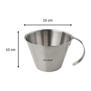 Set de 2 verres doseurs gradués en inox 250 ml et 1 litre Zenker