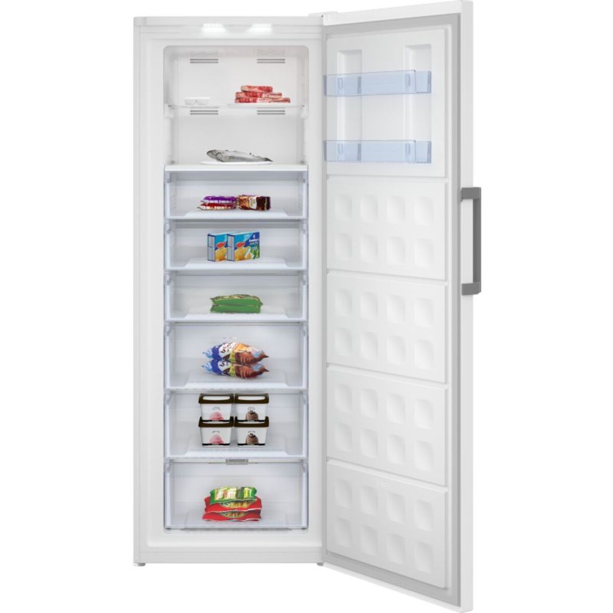 Congélateur armoire BEKO RFNE448E55W