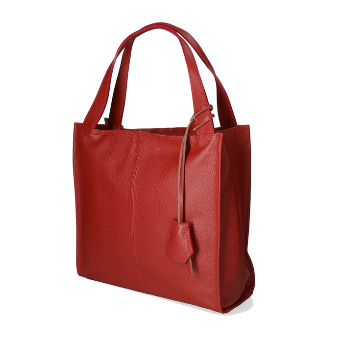 Borsa a spalla da donna In Vera pelle Made in Italy 34x32x11 cm