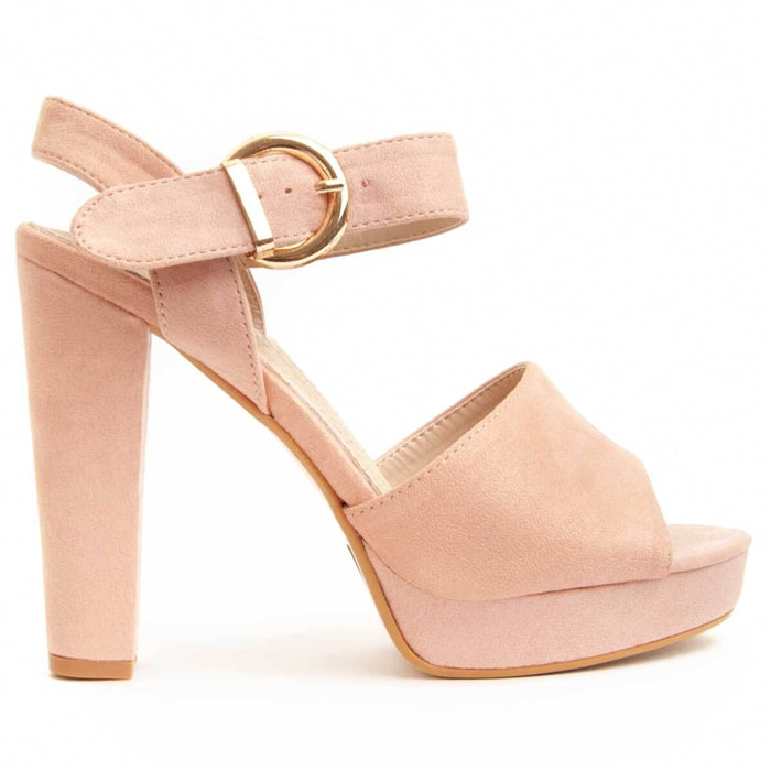 Sandalias de tacón - Rosa - Altura: 12 cm