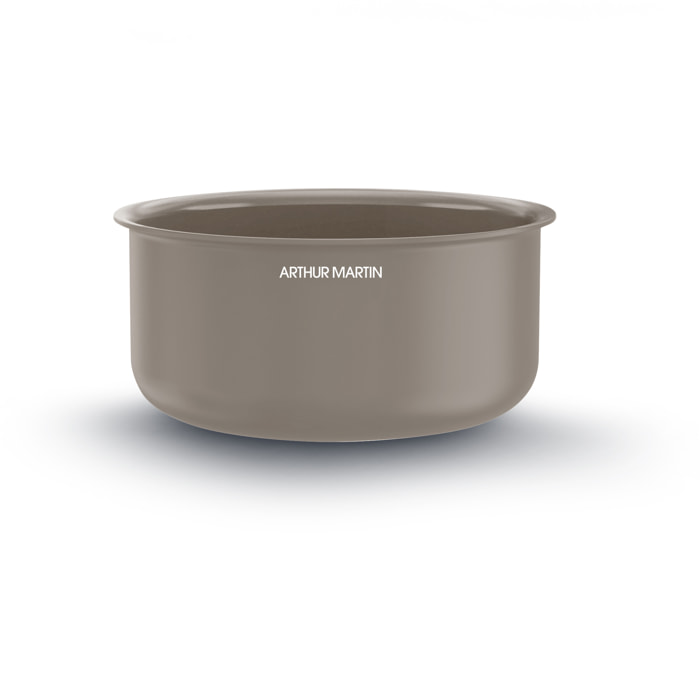 Set de 3 casseroles gris mat
