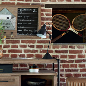 Lampe "Aude" noire - métal H62 cm