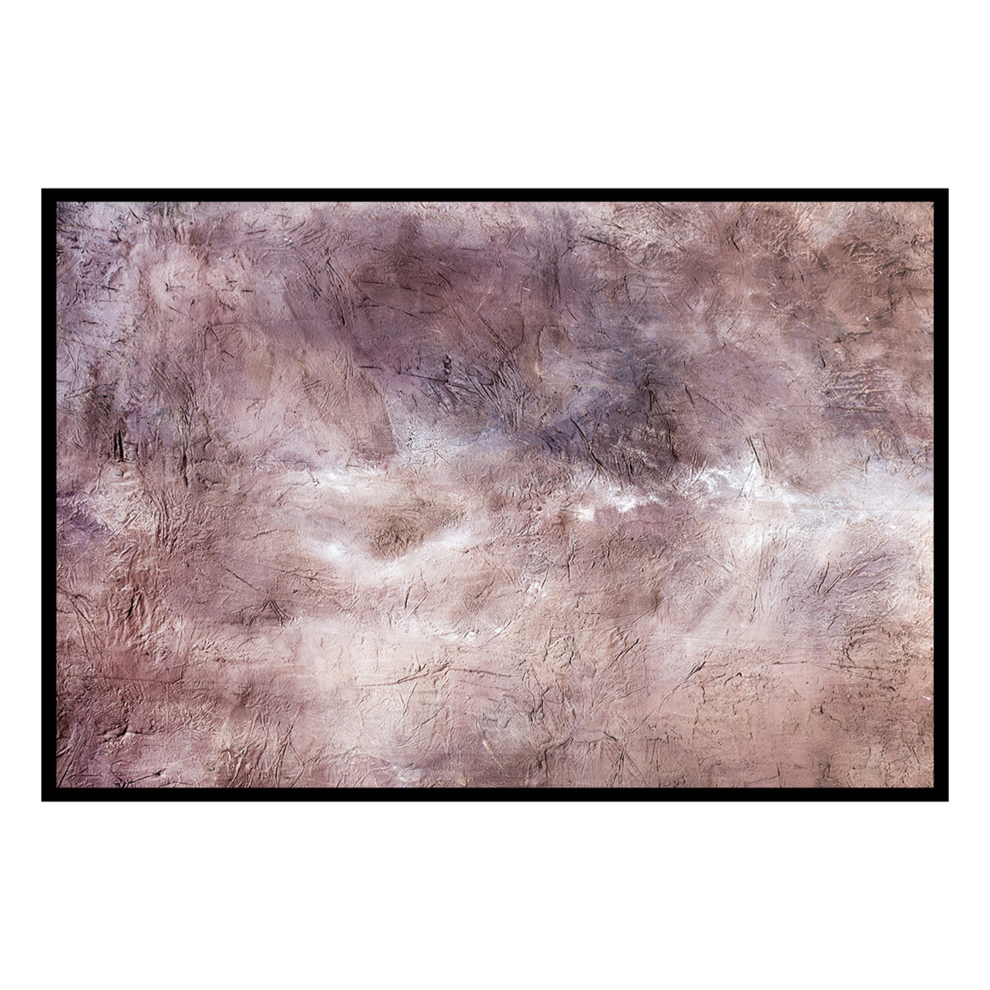 Affiche encadrée abstraction minérale Affiche + cadre en métal - Noir