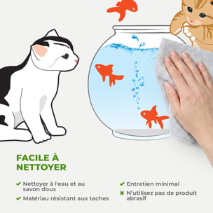 Stickers Muraux décoration adhésifs Chat et poissons