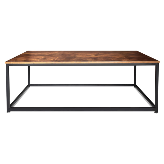 Tavolino da Salotto in Stile Industrial tavolino da caffÃ¨ in Acciaio e Legno Design Moderno