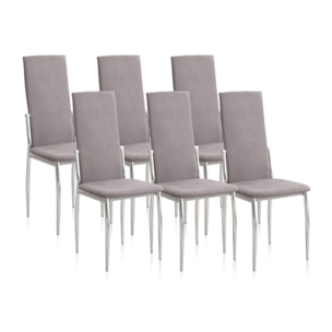 Pack 6 sillas de comedor Sakura Gris Marengo Sakura