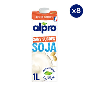 8 x 1L - Alpro - Boisson Végétale - Soja sans sucres