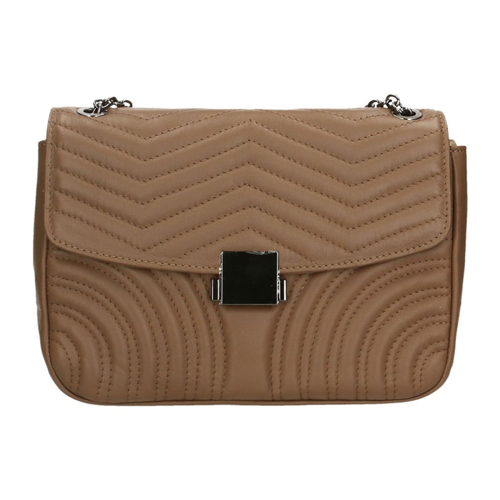 Borsa a tracolla donna - Modello Erisma - Vera pelle - 28.0 x 20.0 x 8.0 cm