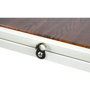 Carito de almacenaje plegable de 3 estantes con ruedas color blanco