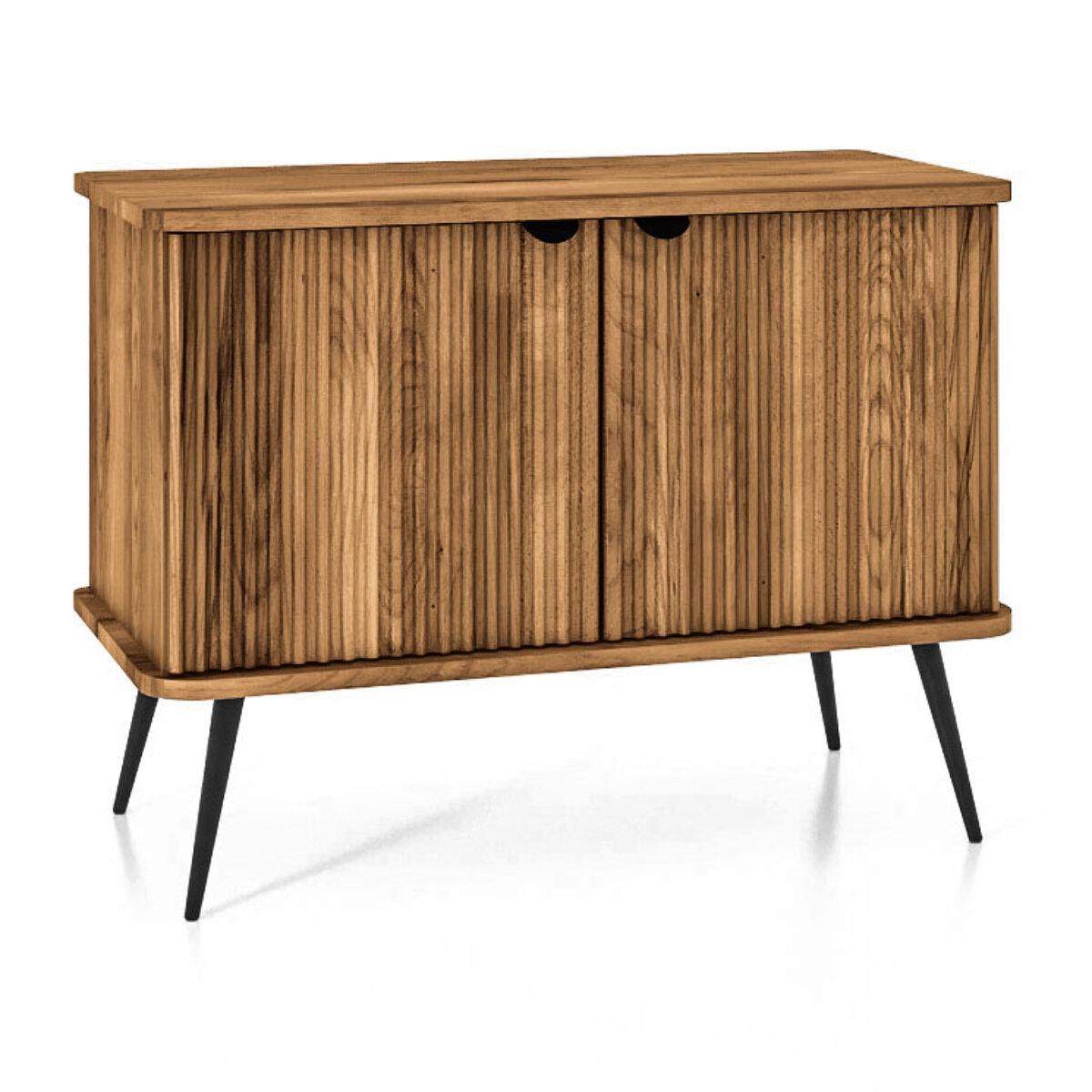 Buffet bois hêtre 2 portes amalfi 97x46cm