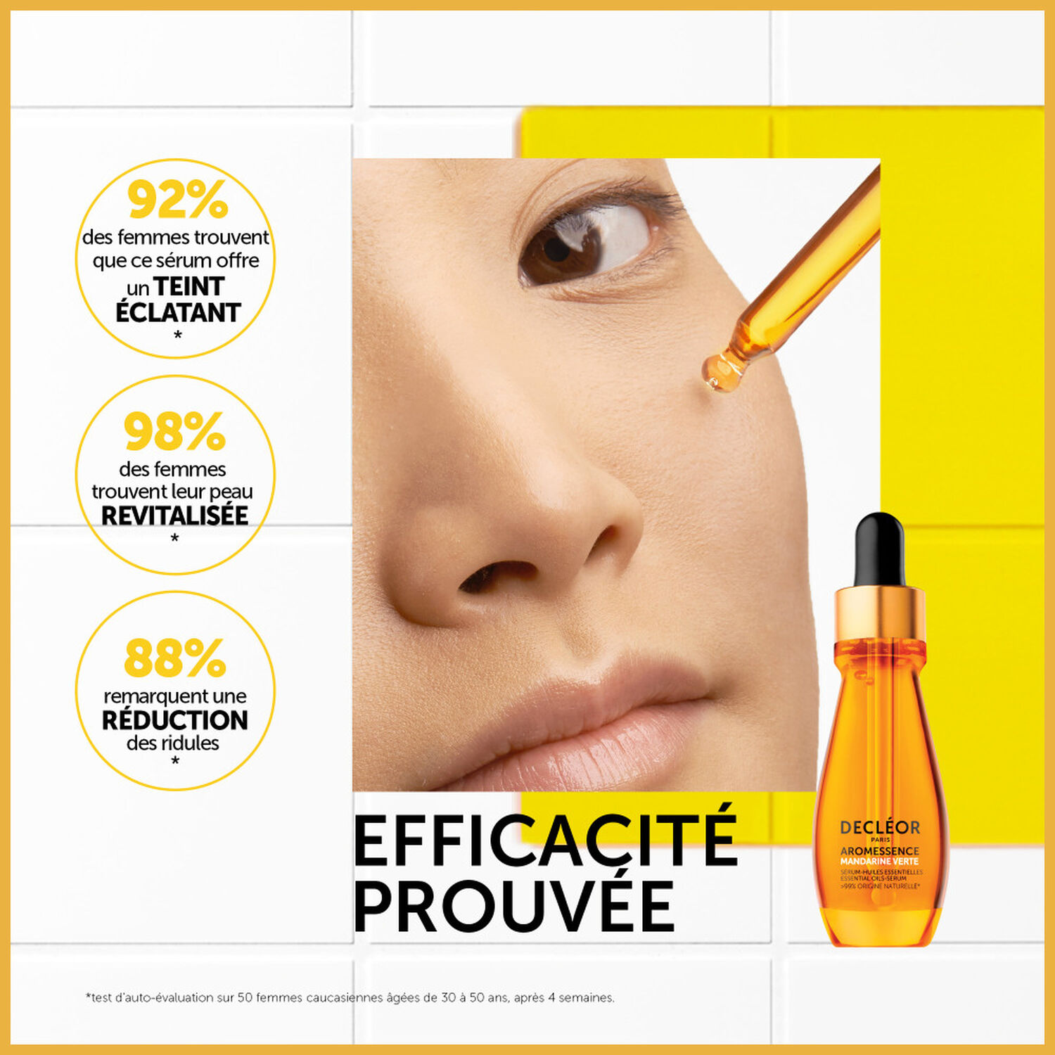 Aromessence Sérum Huiles Essentielles Mandarine Verte - Sérum Visage Eclat Lissant 15 ml